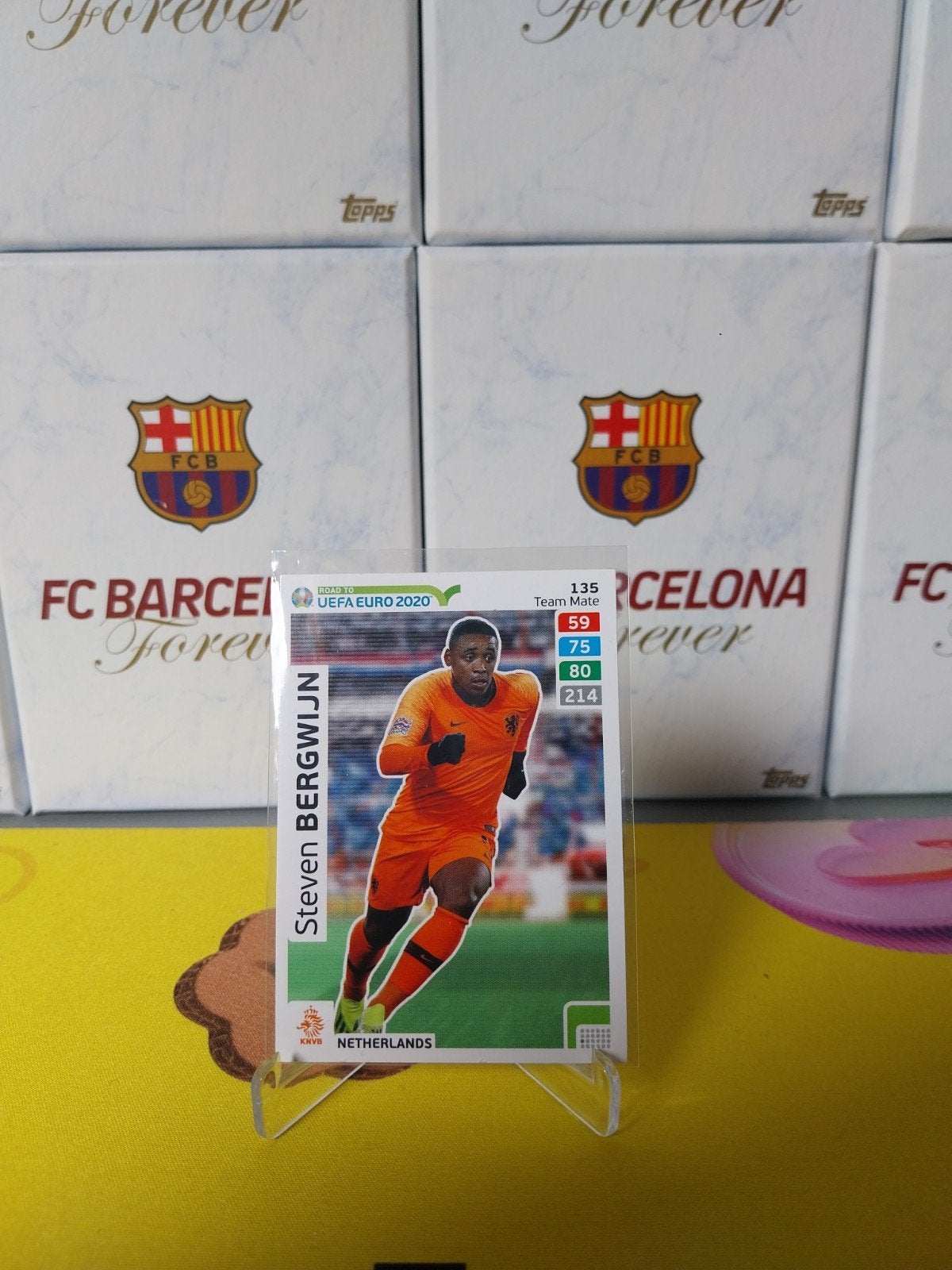 Steven Bergwijn Panini Adrenalyn Road to Euro 2020, Ophalen of Verzenden, Zo goed als nieuw, Plaatje