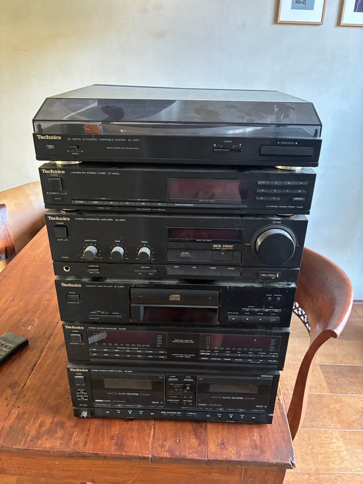 Technics Hifi stereotoren set., Gebruikt, Cassettedeck, Losse componenten, Ophalen