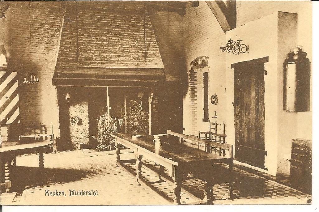 Keuken Muiderslot., Ophalen of Verzenden, 1940 tot 1960, Ongelopen, Noord-Holland