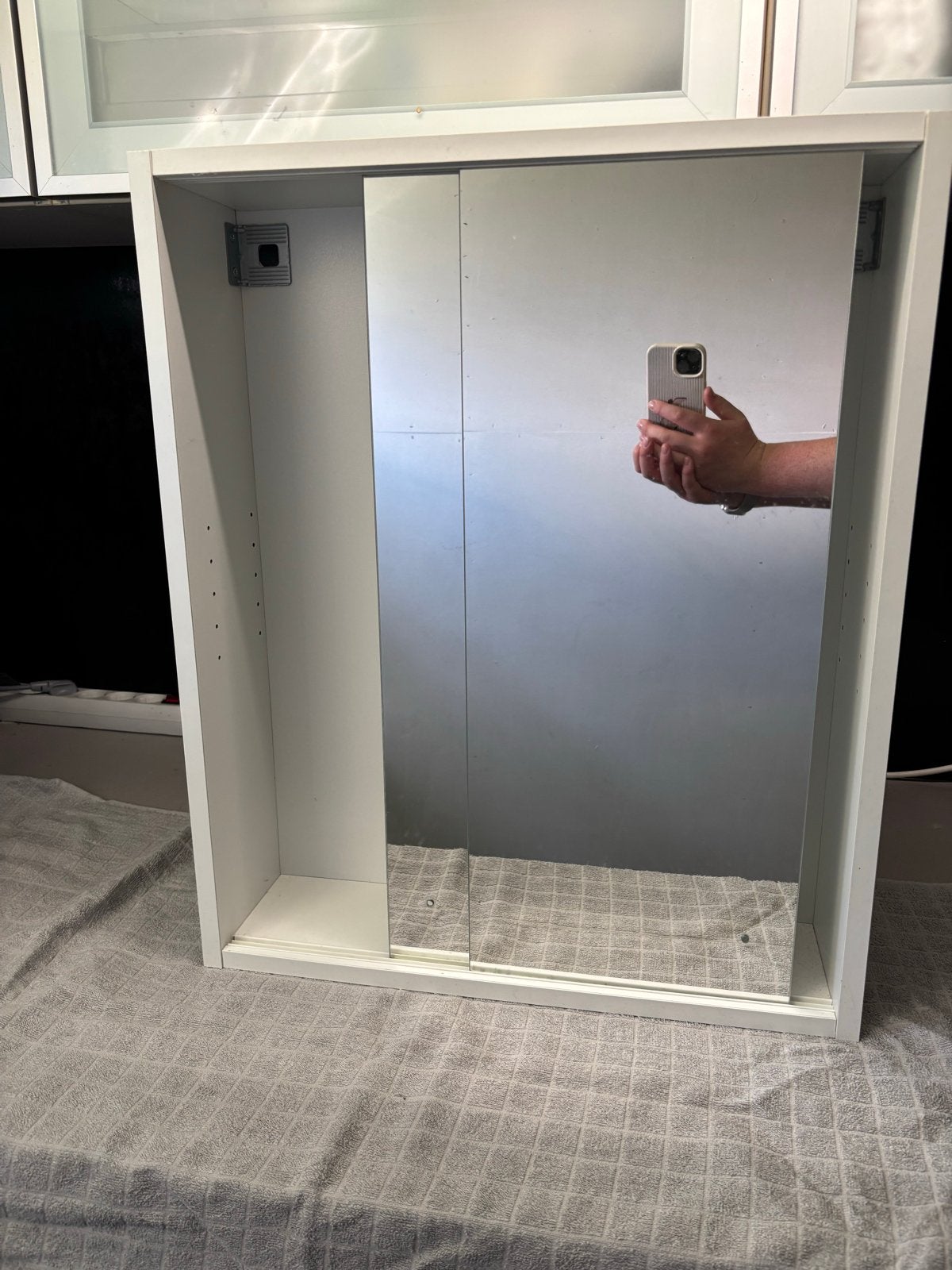 IKEA Nysjön badkamer spiegelkast - Goede staat, Ophalen, Spiegelkast, 50 tot 100 cm, Zo goed als nieuw