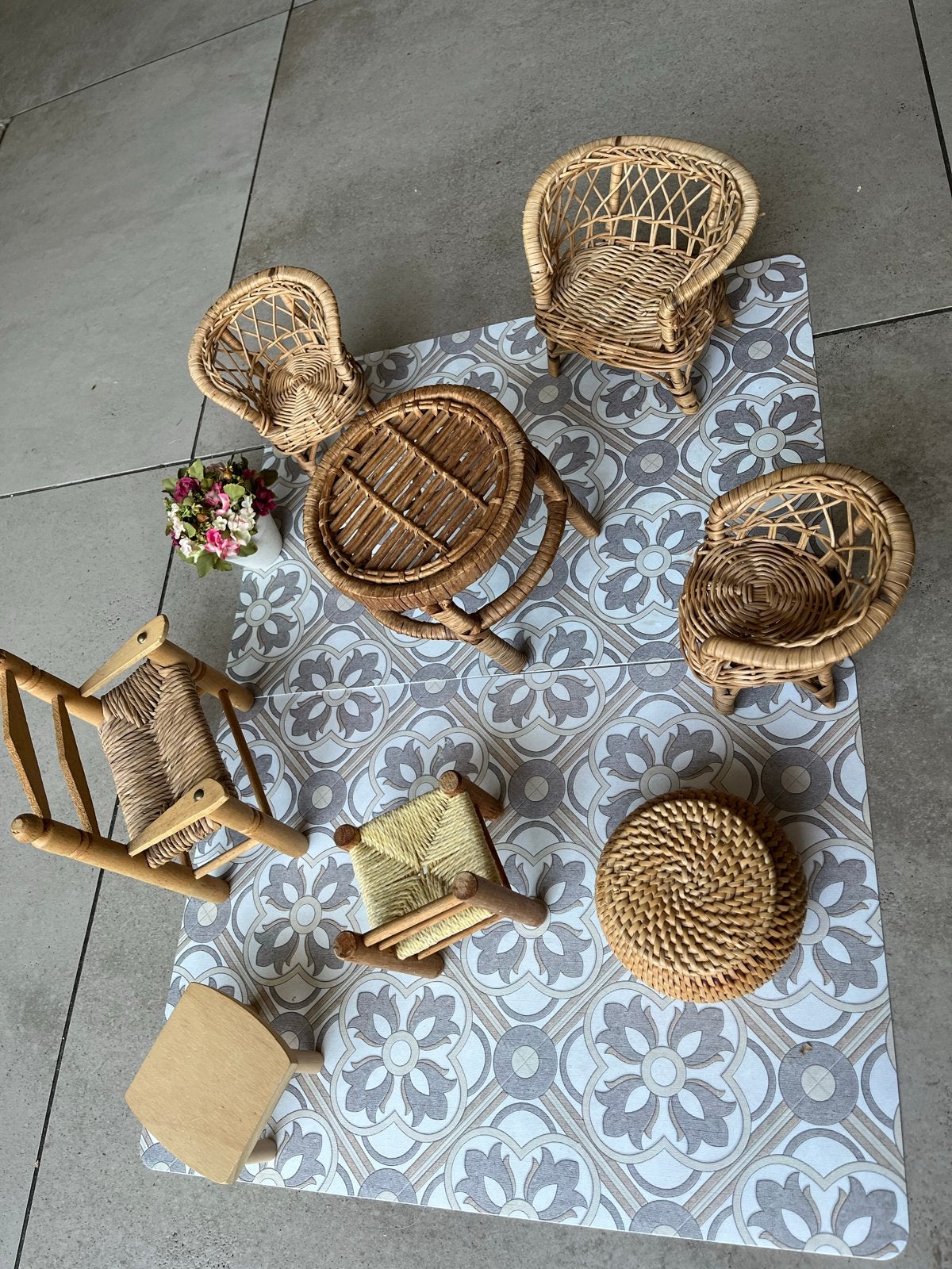 12,50 rieten set  barbie vsnaf 3 euro, Ophalen of Verzenden, Gebruikt