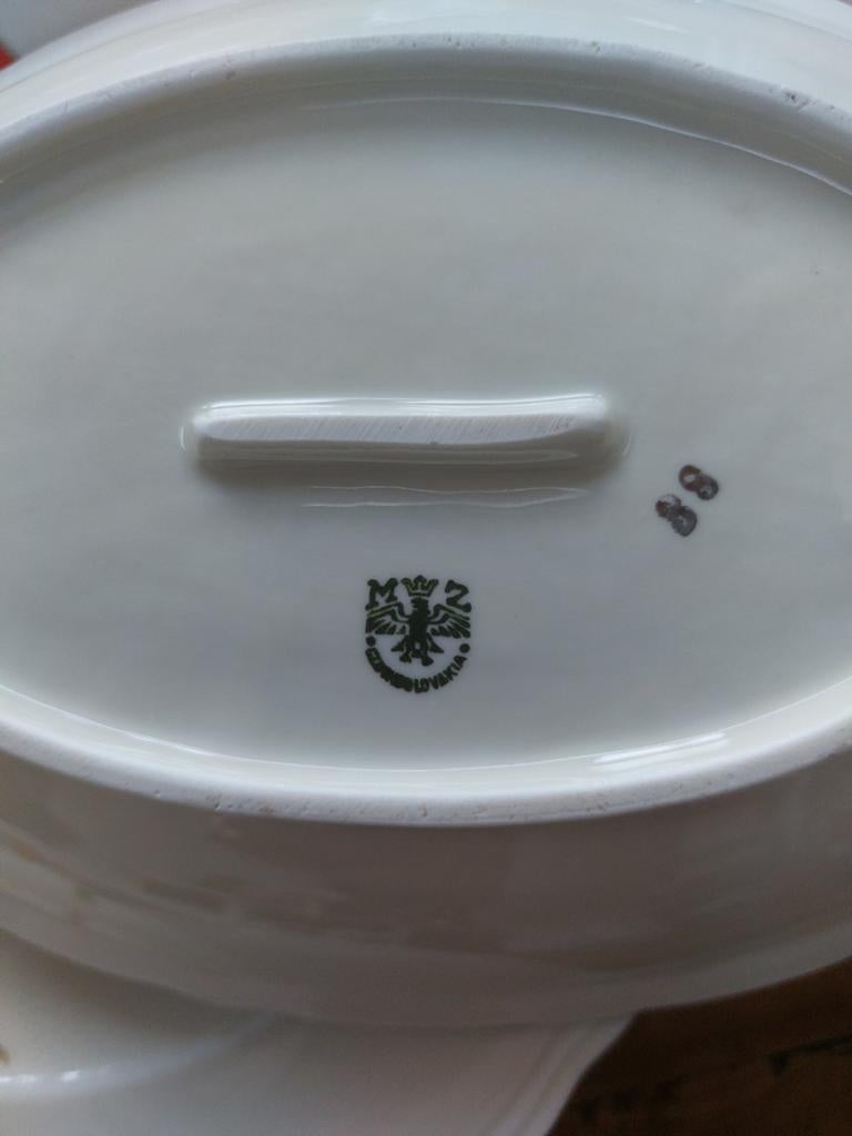 Vintage MZ Czechoslovakia Servies met Bloemmotief, Antiek en Kunst, Ophalen of Verzenden