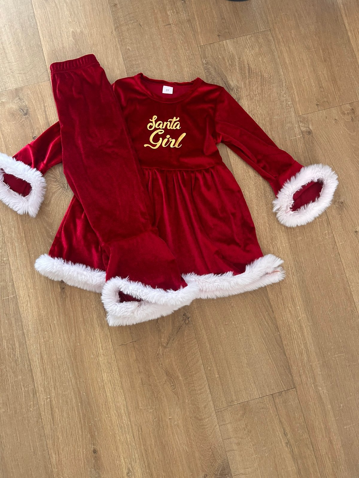 Kerstjurk / broek maat 116, Ophalen of Verzenden, Zo goed als nieuw, Meisje, Setje