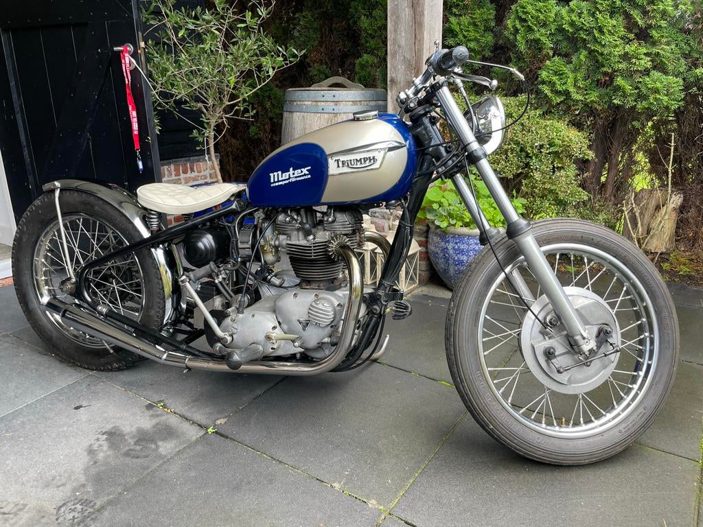 Unieke Triumph TR100 650cc Bobber - Klassieke Stijl, Motoren, Motoren | Triumph, Particulier, 2 cilinders, Overig