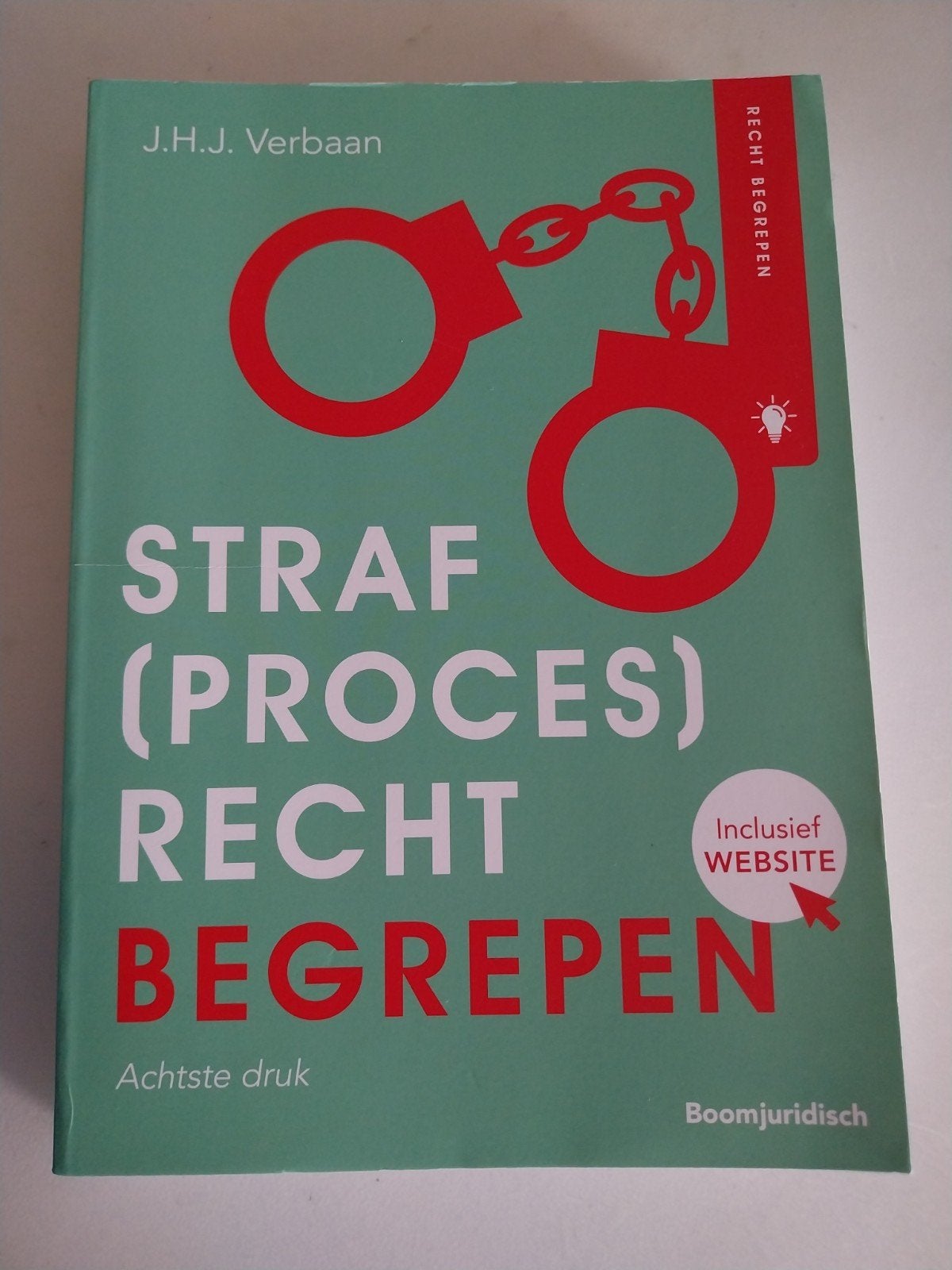 J.H.J. Verbaan - Straf(proces)recht begrepen (8e druk), Boeken, Gelezen, J.H.J. Verbaan, Alpha, HBO