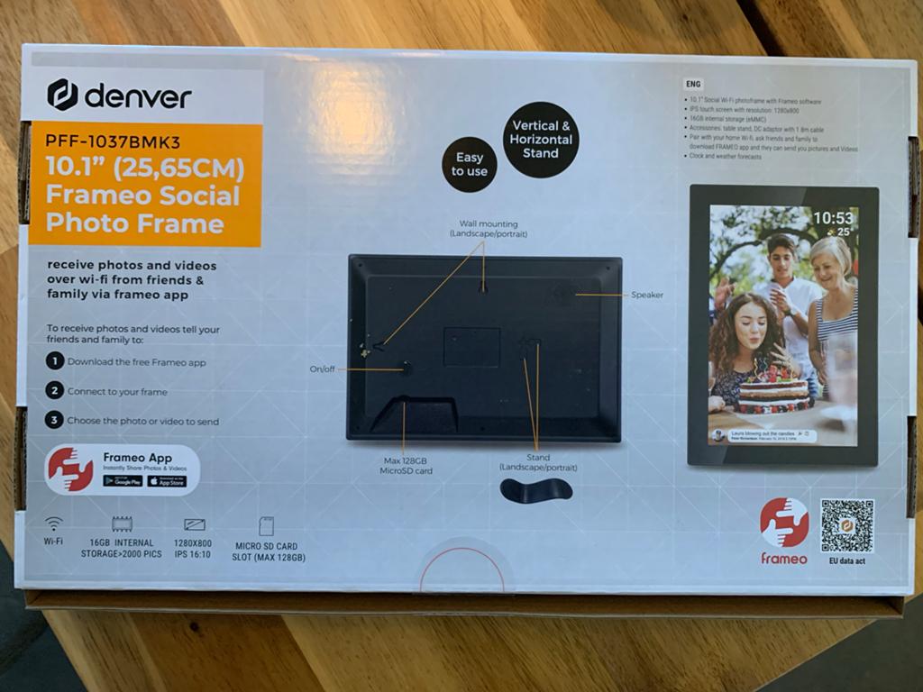 Elektrische fotolijst Denver NIEUW, Ophalen of Verzenden, Nieuw, 2 GB of meer, 8 tot 12 inch