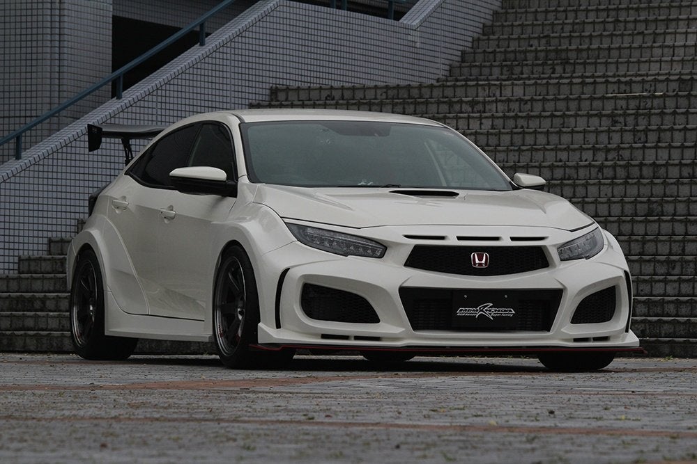 M&M Honda voorbumper diffuser frontlip - Honda Civic FK7 FK8, Ophalen of Verzenden