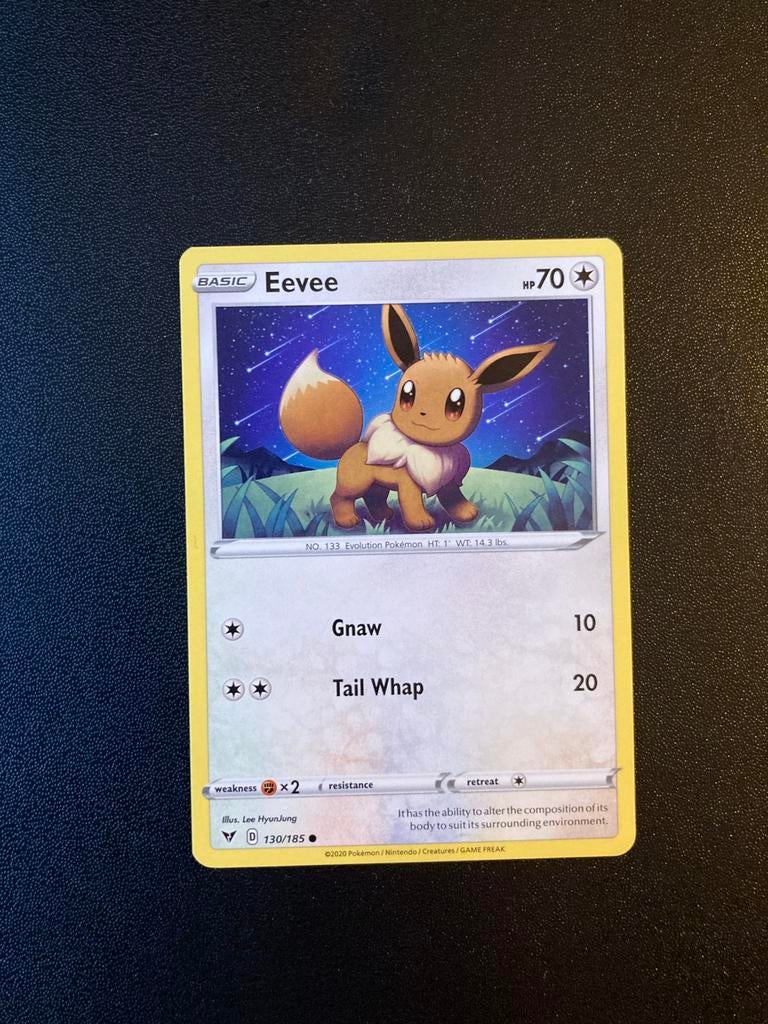Pokemon kaart Eevee, Ophalen of Verzenden, Zo goed als nieuw
