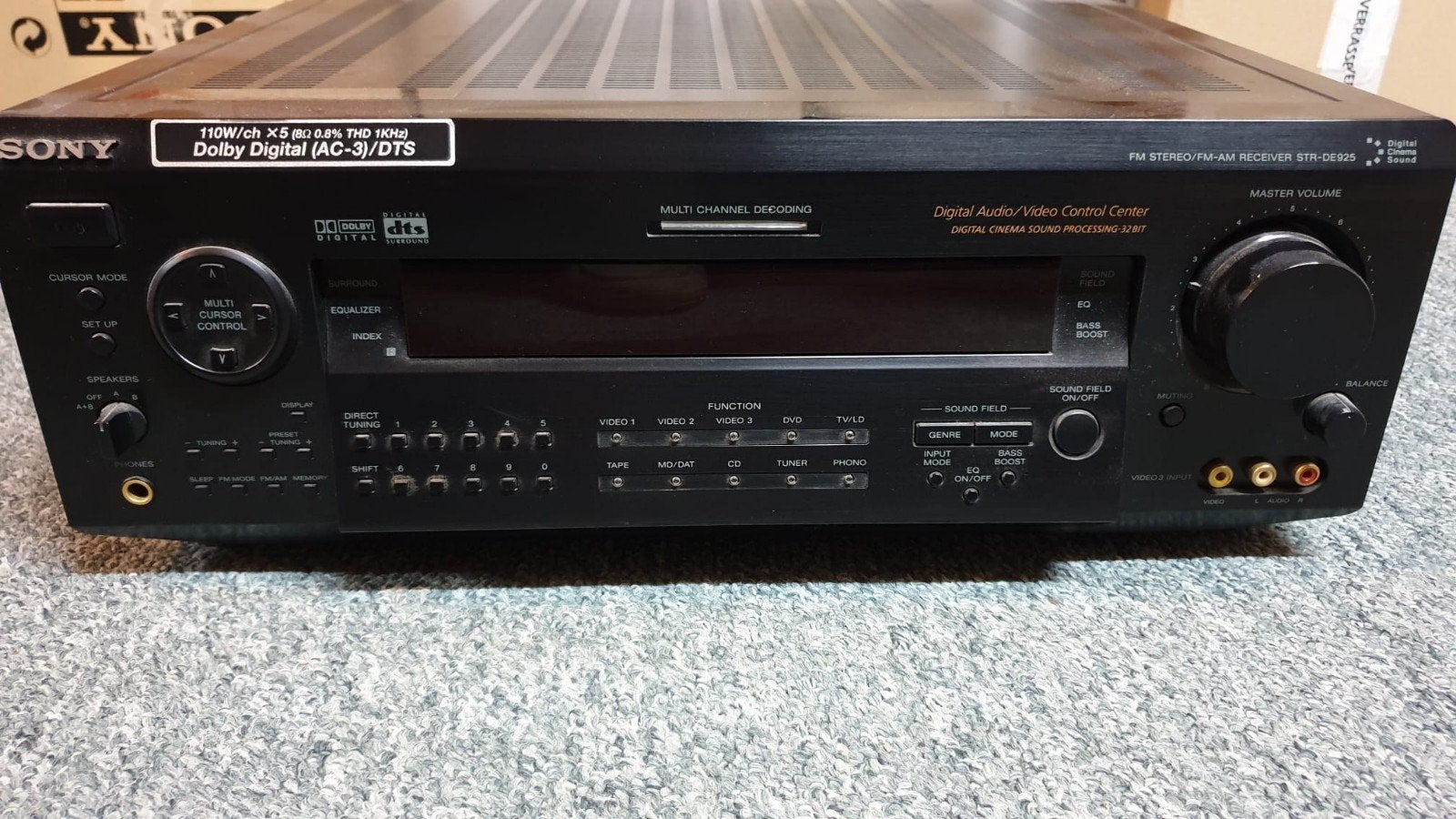 Sony STR-DE595 AV Receiver - Dolby Digital/DTS, Ophalen, Gebruikt, Sony, 120 watt of meer