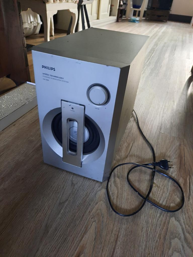 Philips WooX Technology SW 988 Powered Subwoofer System, Ophalen of Verzenden, Gebruikt, Subwoofer, Philips