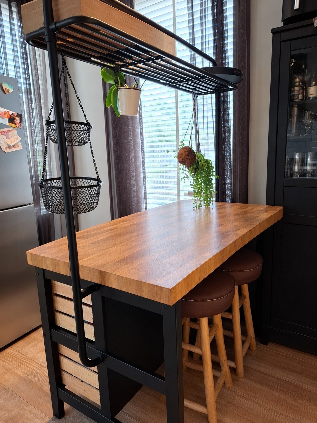 IKEA Vadholma Keukeneiland/Bar met rek, Ophalen, Hout, IKEA, Zo goed als nieuw