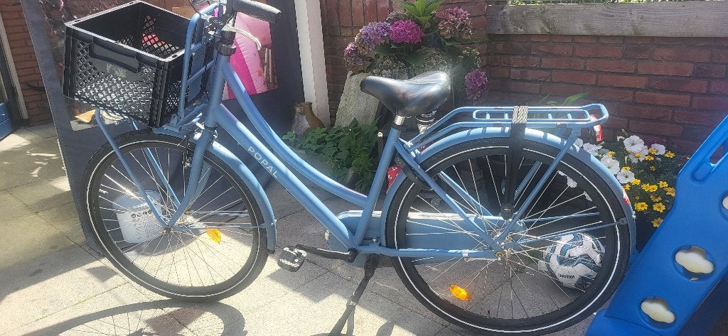 Blauwe popal transport fiets, Fietsen en Brommers, Fietsen | Meisjes, Zo goed als nieuw, 26 inch of meer, Versnellingen, Ophalen