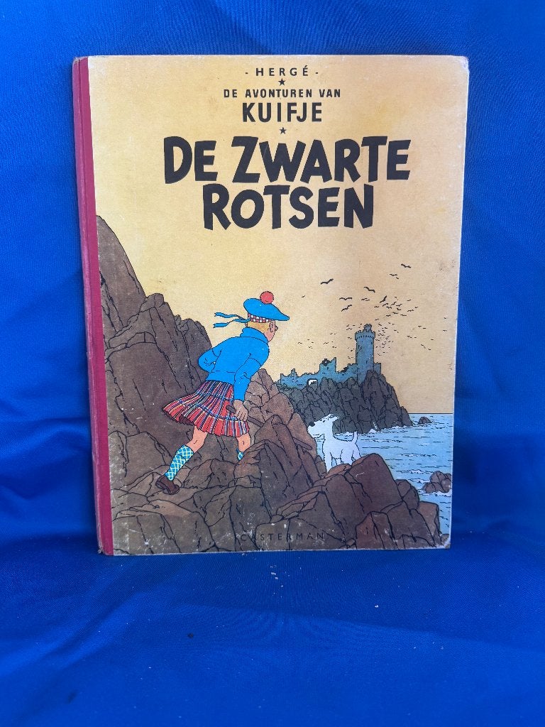 Kuifje de zwarte rotsen harde kaft  1955, Boeken, Stripboeken, Gelezen, Eén stripboek, Ophalen of Verzenden, Herge