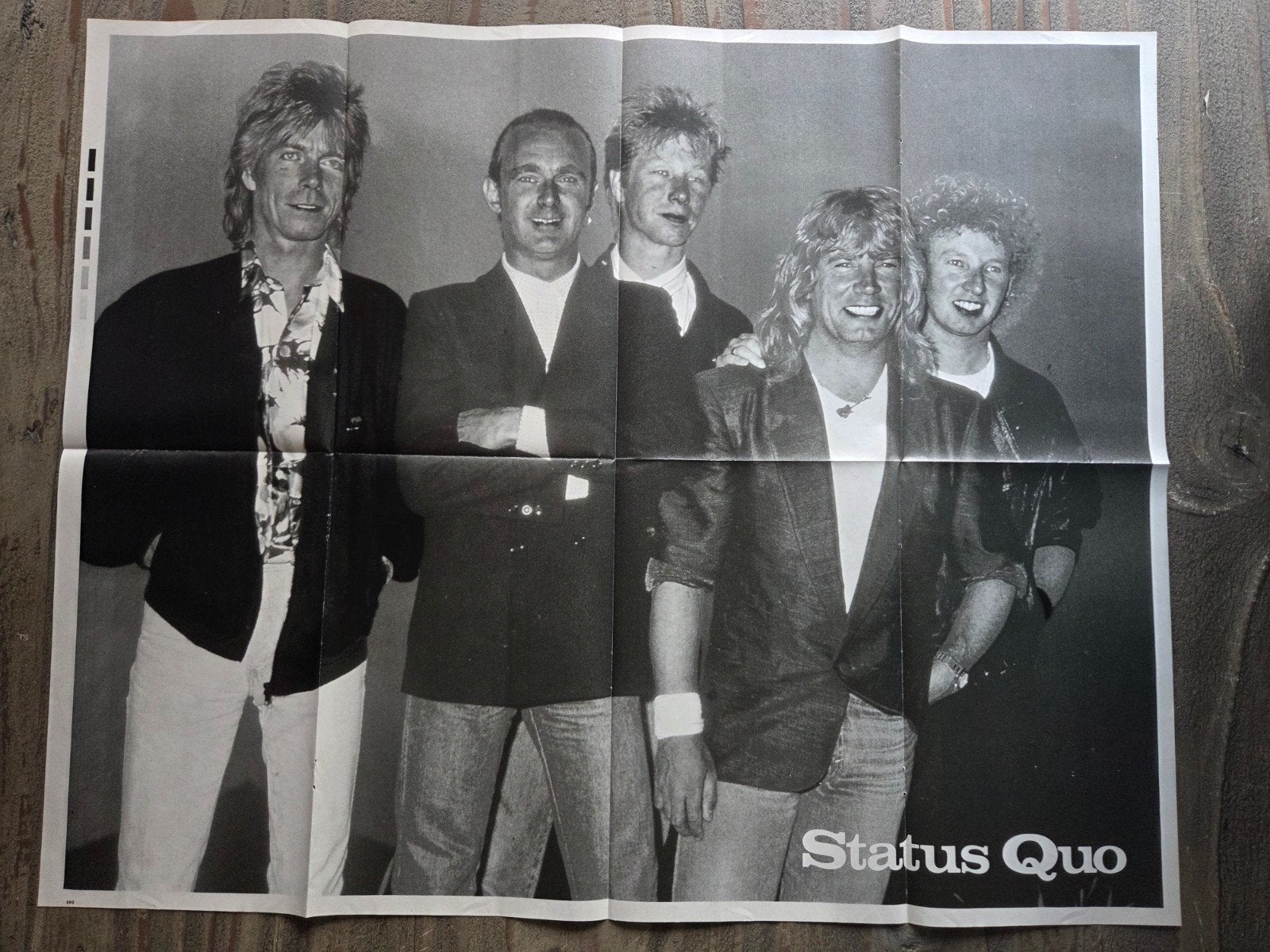 Status Quo Poster - Zwart-wit bandfoto, Ophalen of Verzenden, Zo goed als nieuw, A1 t/m A3, Muziek