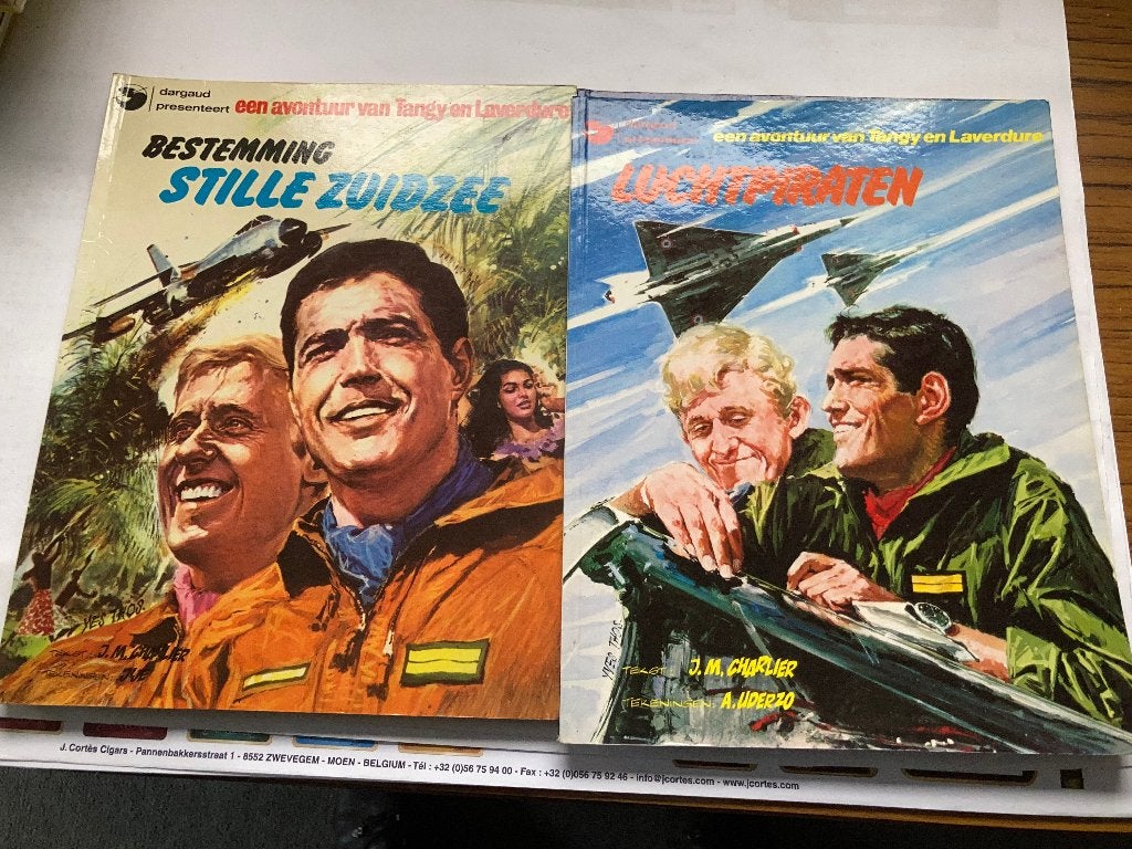 T.K. nog 9 Stripboeken van Tangy en Laverdure zie lijst, Meerdere stripboeken, Ophalen of Verzenden, Gelezen