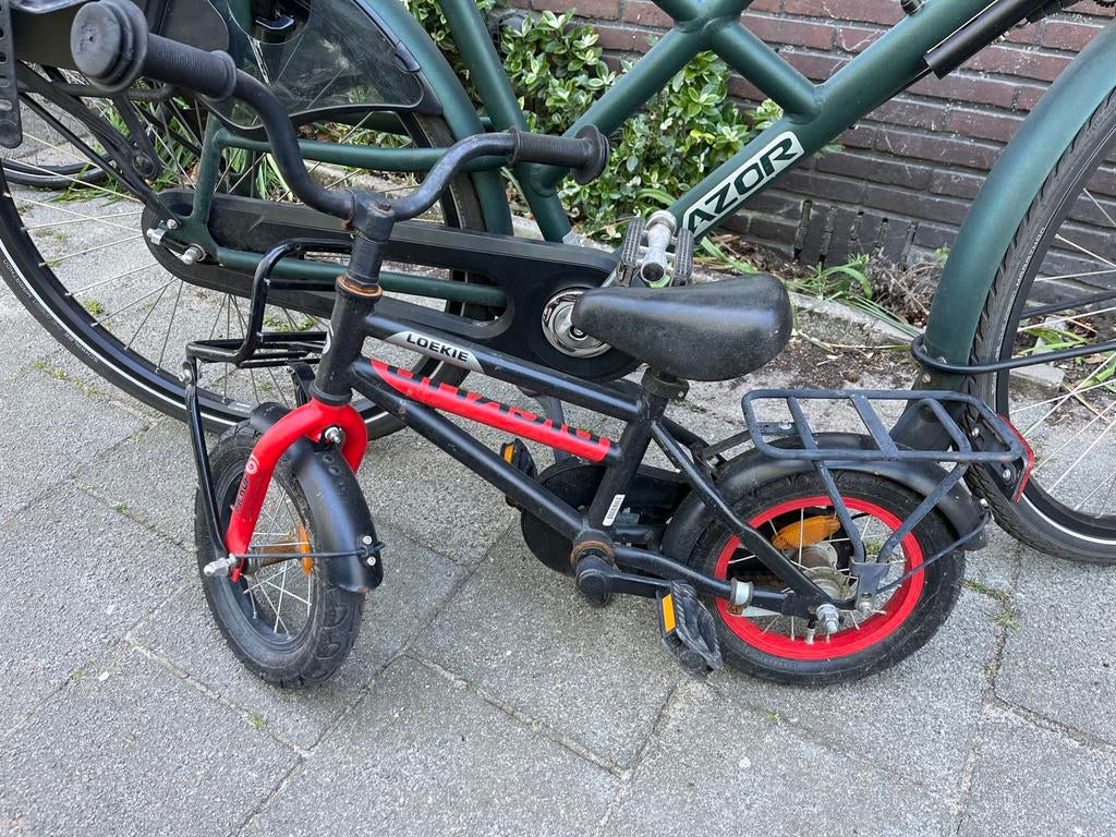 Loekie Pickup kinderfiets 12 inch, Ophalen, Gebruikt, Minder dan 16 inch