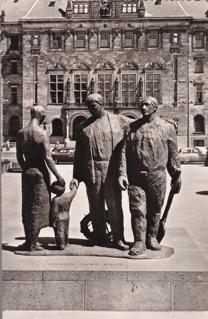 738C Rotterdam Stadhuisplein Vedrzetsmonument, Ophalen of Verzenden, 1940 tot 1960, Ongelopen, Zuid-Holland