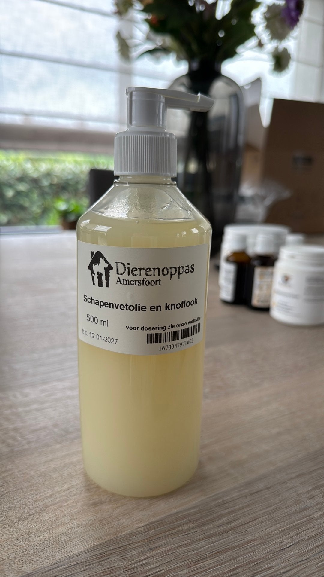 Dierenoppas Amersfoort Schapenvet en Knoflook 500ml, Ophalen of Verzenden, Nieuw