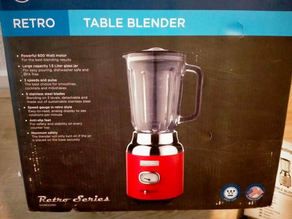 Westinghouse blender retro rood, Ophalen of Verzenden, Nieuw, Blender