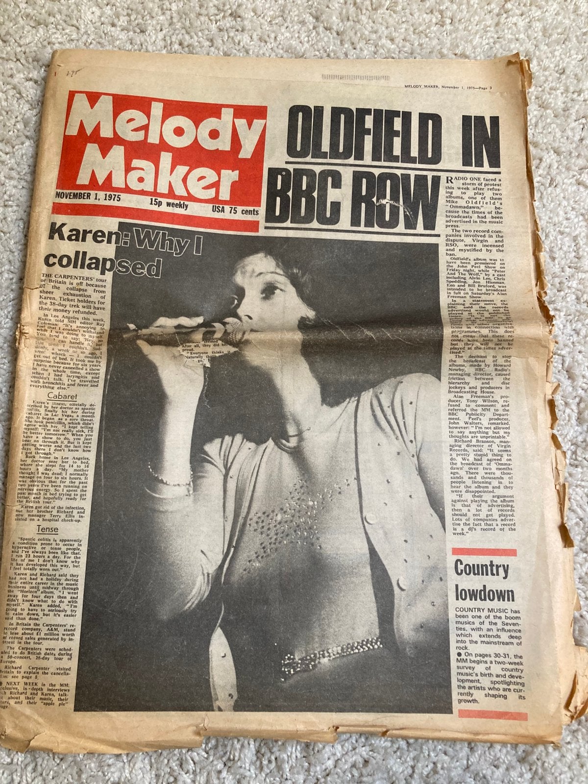 MELODY MAKER 1975 THIN LIZZY John Foggerty PHIL CHEN Hendrix, Ophalen of Verzenden, Muziek, Film of Tv