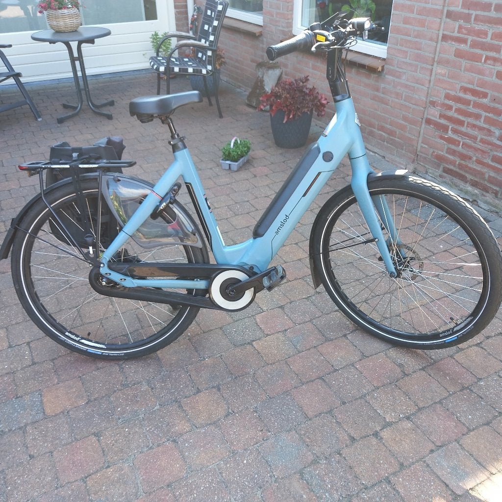 elektrische fiets Amslod, Zo goed als nieuw, 50 km per accu of meer, 55 tot 59 cm, Ophalen