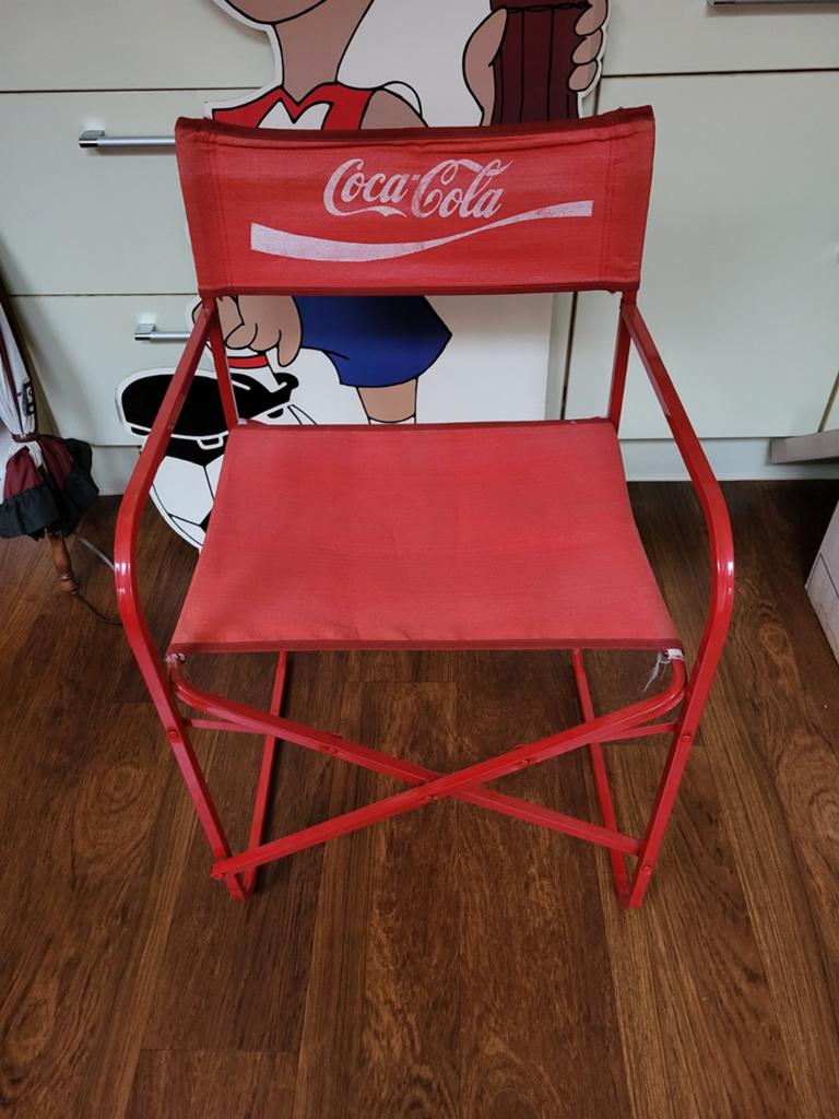 Vintage Coca-Cola Klapstoel - Rood, Draagbaar Design, Ophalen, Stof, Eén, Rood