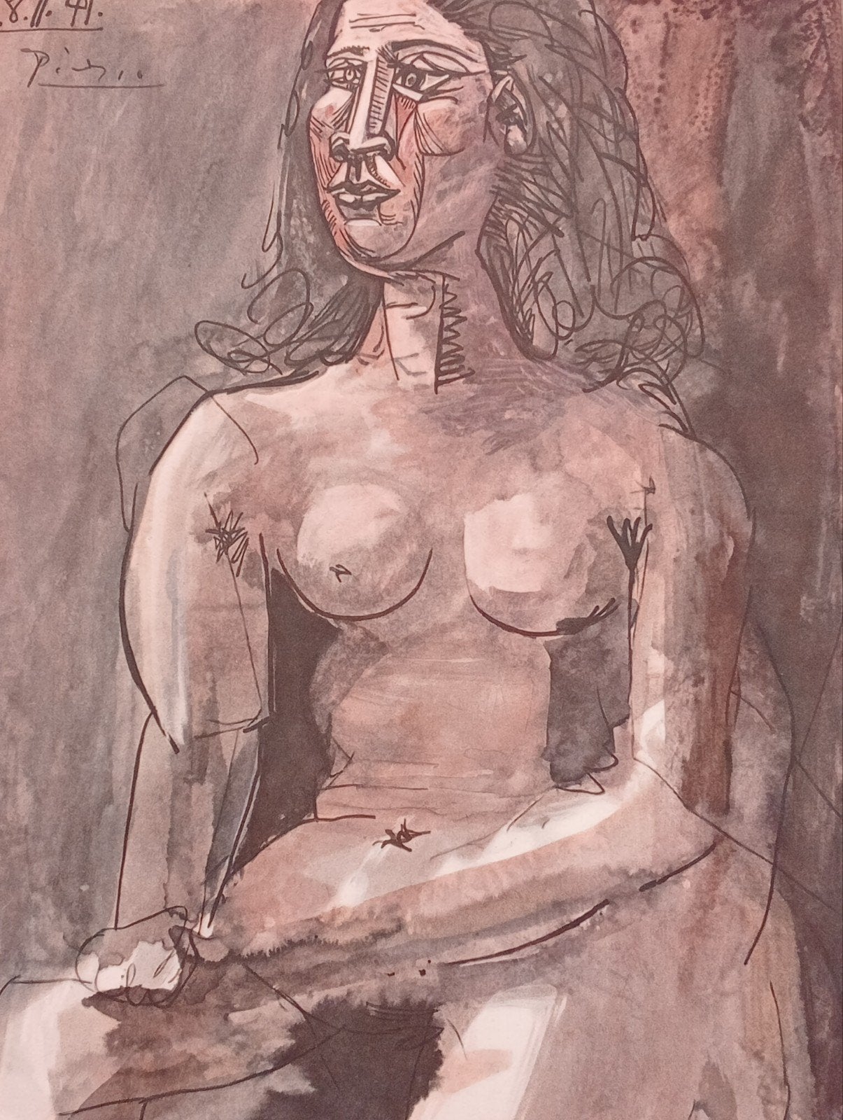 Pablo Picasso prent erotiek naakt expressionisme, Ophalen of Verzenden, 1960 tot 1980, Gebruikt, Overige onderwerpen