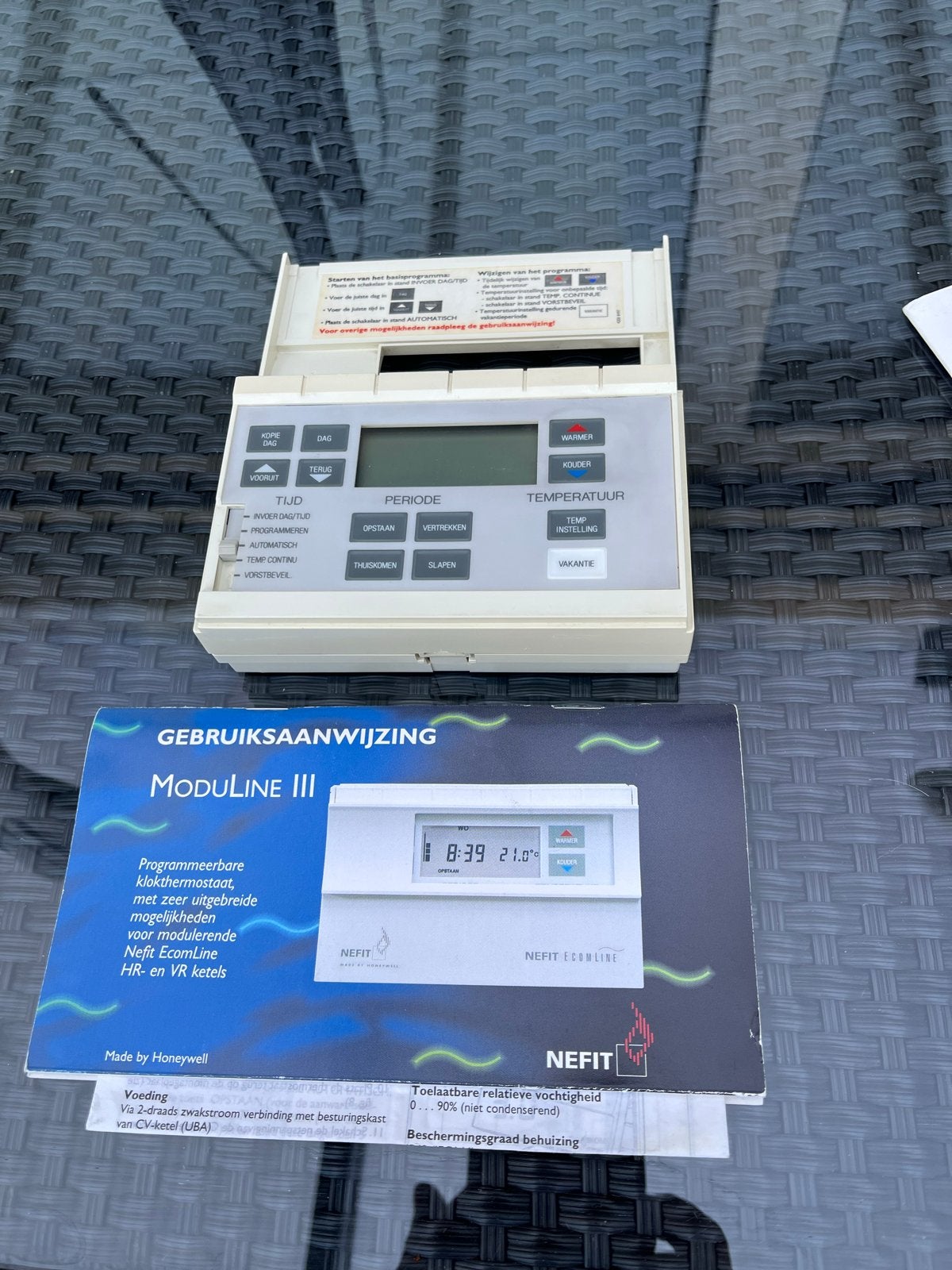Nefit ModuLine III programmeerbare klokthermostaat, Ophalen of Verzenden, Gebruikt