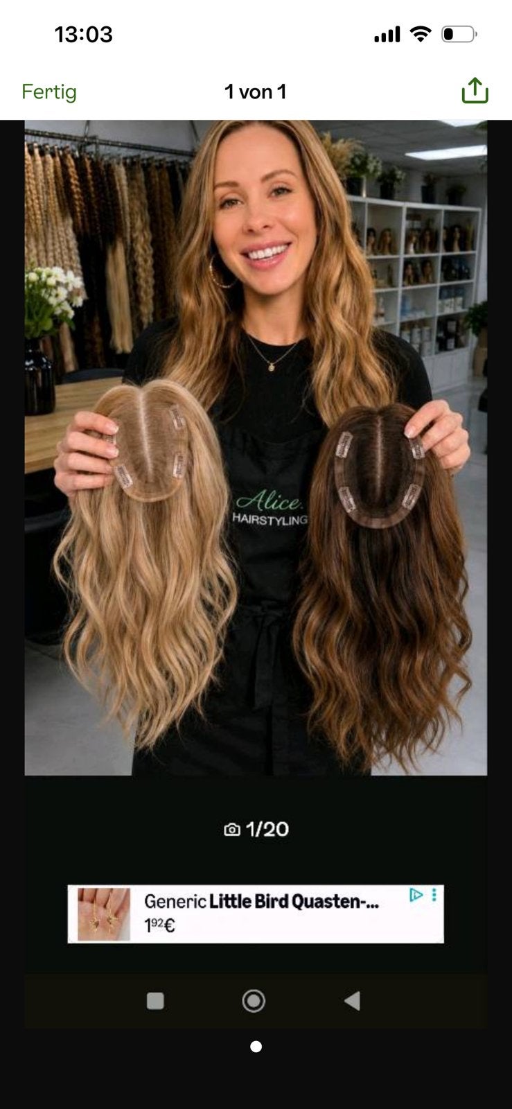 Echthaar Topper Haartopper Hairtopper Toupet Actie nu €315, Ophalen of Verzenden, Nieuw, Pruik of Haarverlenging