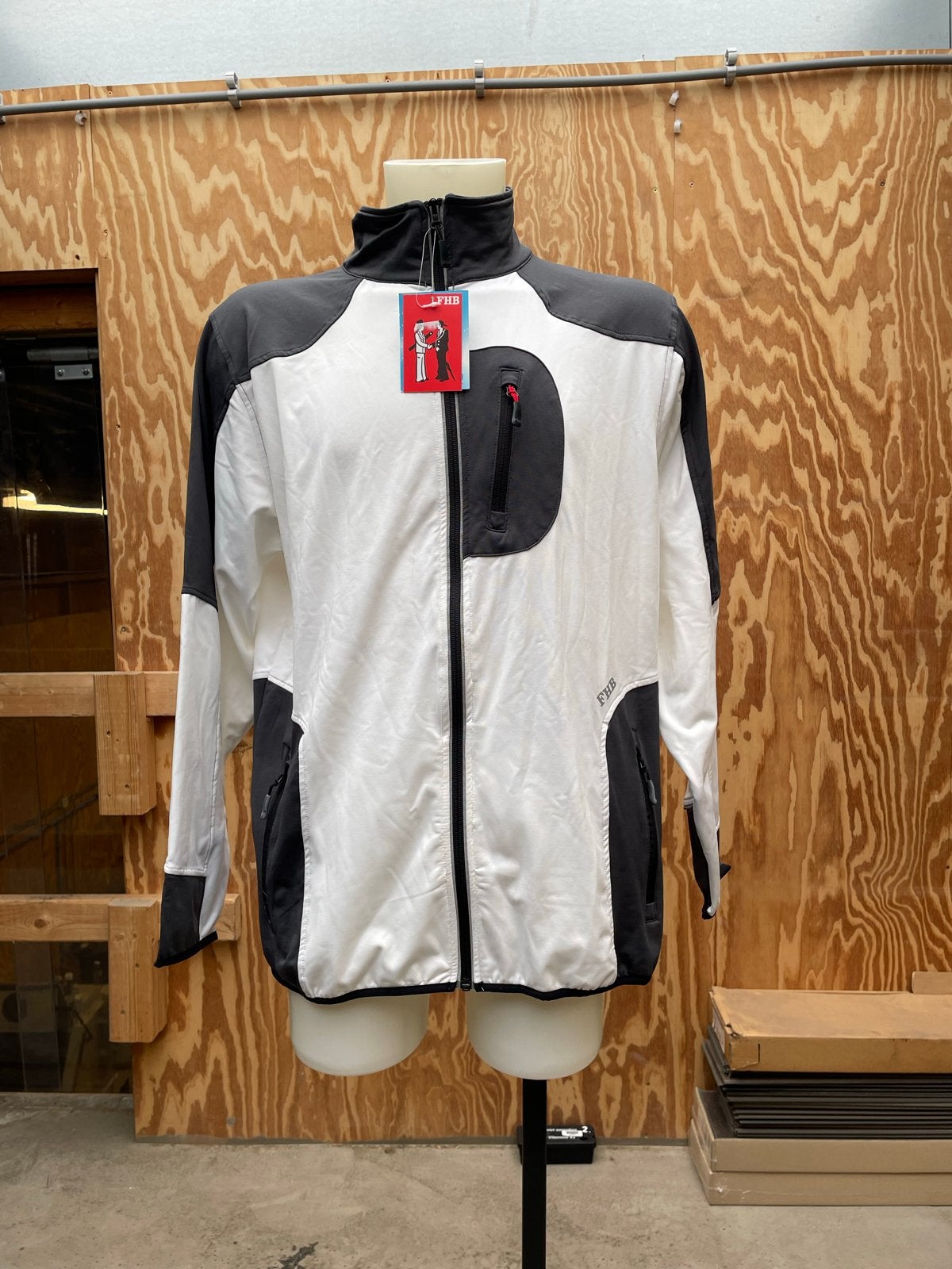 Nieuwe FHB Jersey Fleece Jas XL - Wit/Zwart, Ophalen of Verzenden, Nieuw, Maat 56/58 (XL), Wit