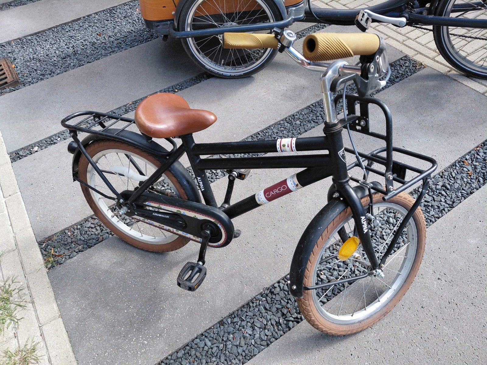 Alpina Cargo kinderfiets 18 inch - Stoere transportfiets, Fietsen en Brommers, Ophalen, Terugtraprem, Alpina, 16 tot 20 inch
