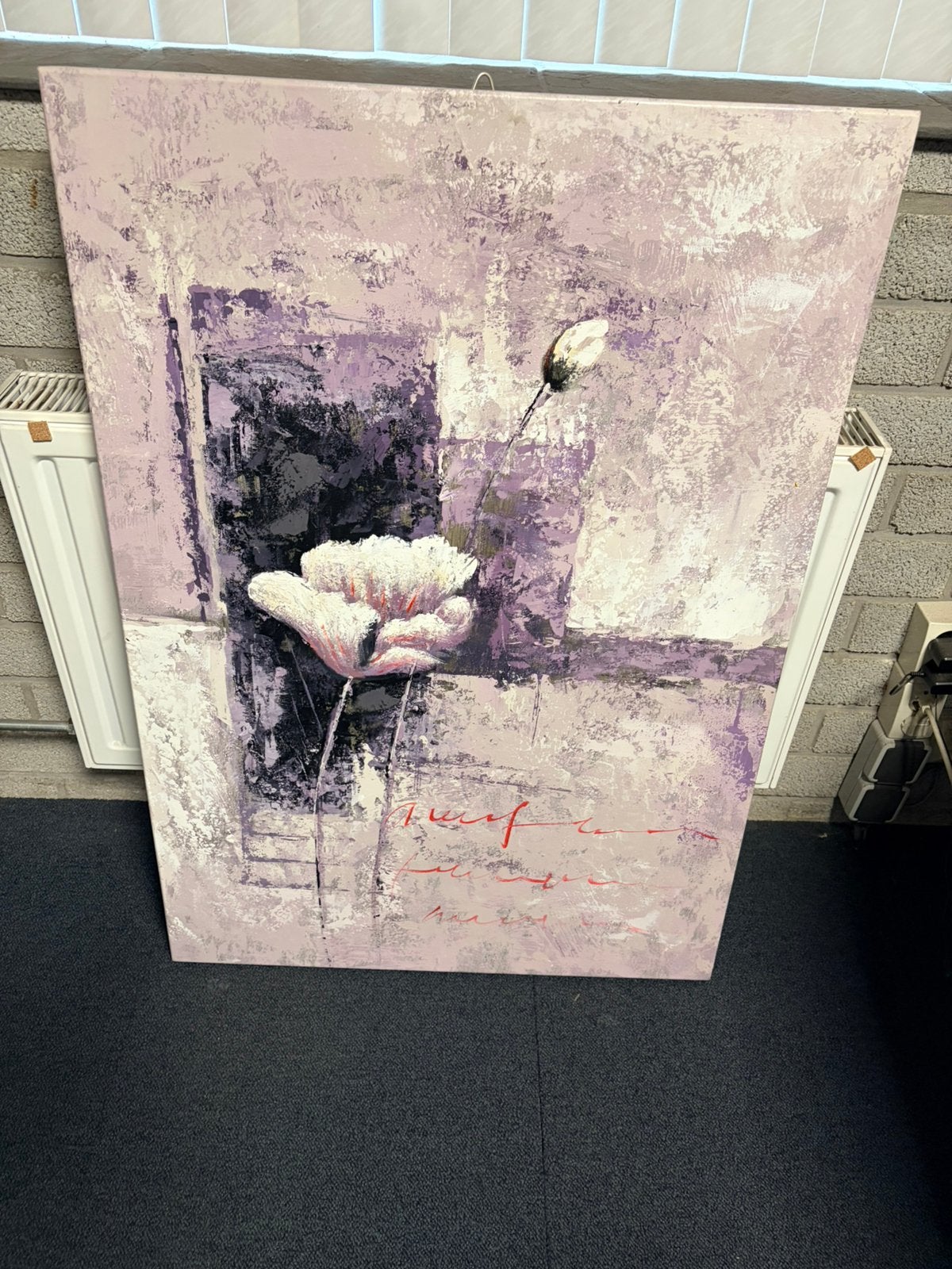 Prachtig canvas foek schikderij 70 x 100, Ophalen, Zo goed als nieuw, Schilderij