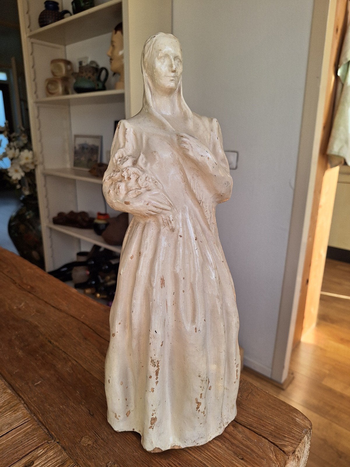 Terracotta beeld van Jan Kavan, Antiek en Kunst, Ophalen of Verzenden, Handgemaakt, 20 - 50 cm, Steen of Keramiek