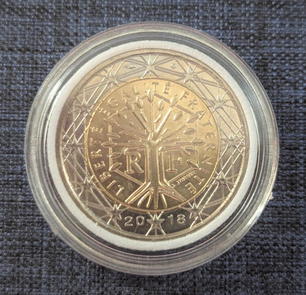 2 euros France 2018 Marianne arbre RF, Postzegels en Munten, Munten | Europa | Euromunten, Verzenden, Frankrijk, 2 euro