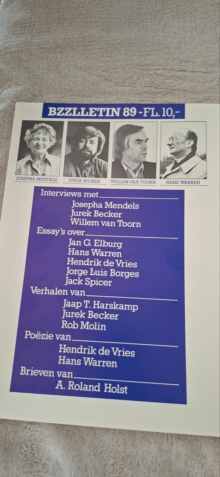 BZZLLETIN 89 - Literair Tijdschrift met Interviews & Essays, Ophalen of Verzenden, Gelezen, Diverse auteurs, Nederland