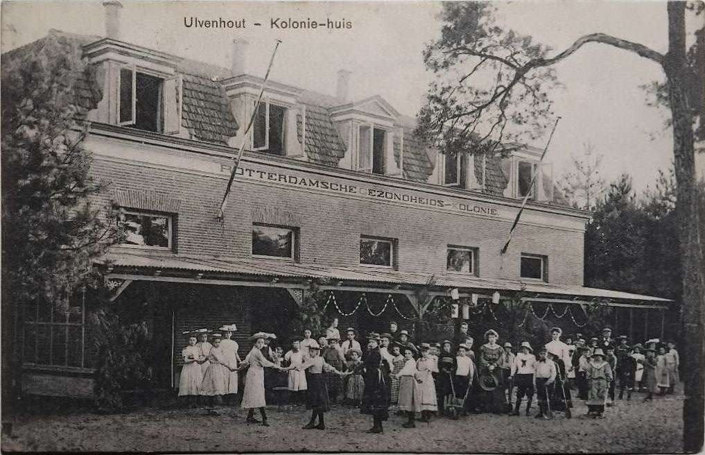 Kolonie-huis Ulvenhout (NB) - Foto A. van Erp, 1911, Verzamelen, Ophalen of Verzenden, Voor 1920, Gelopen, Noord-Brabant