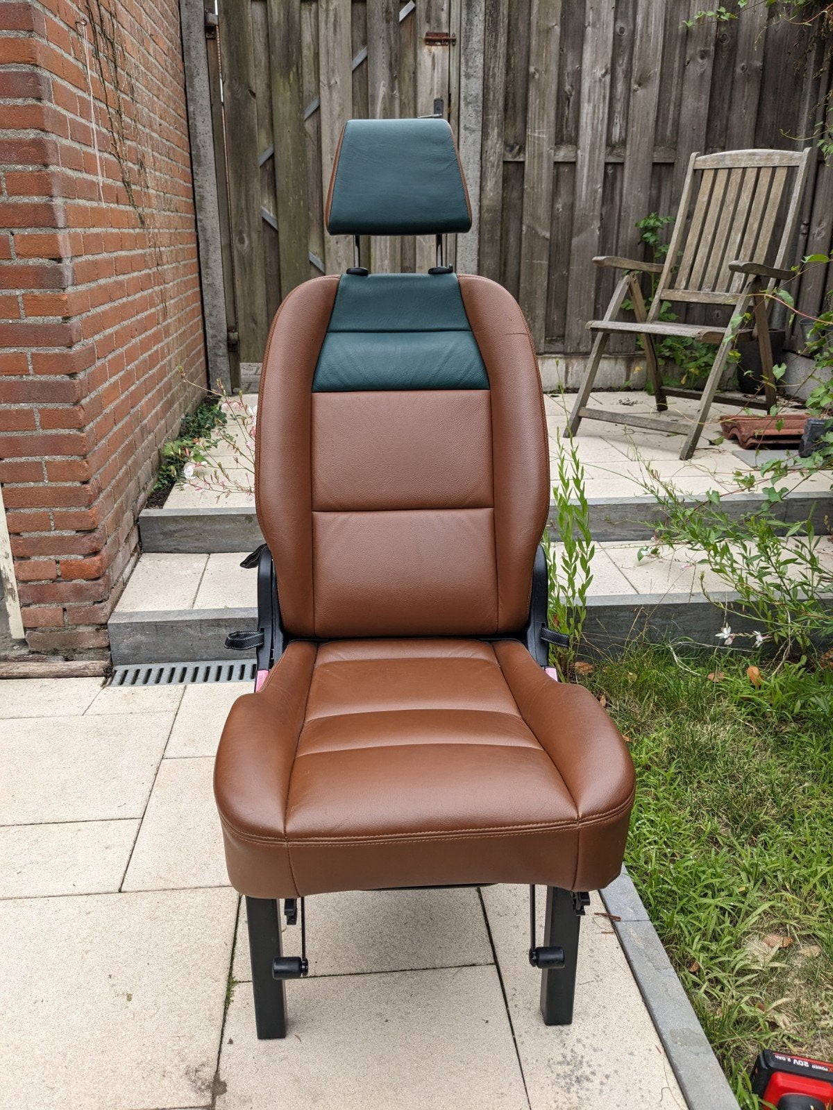 Peugeot 307 Auto Stoelen - Bruin/Groen Leer, Auto-onderdelen, Ophalen, Gebruikt, Peugeot