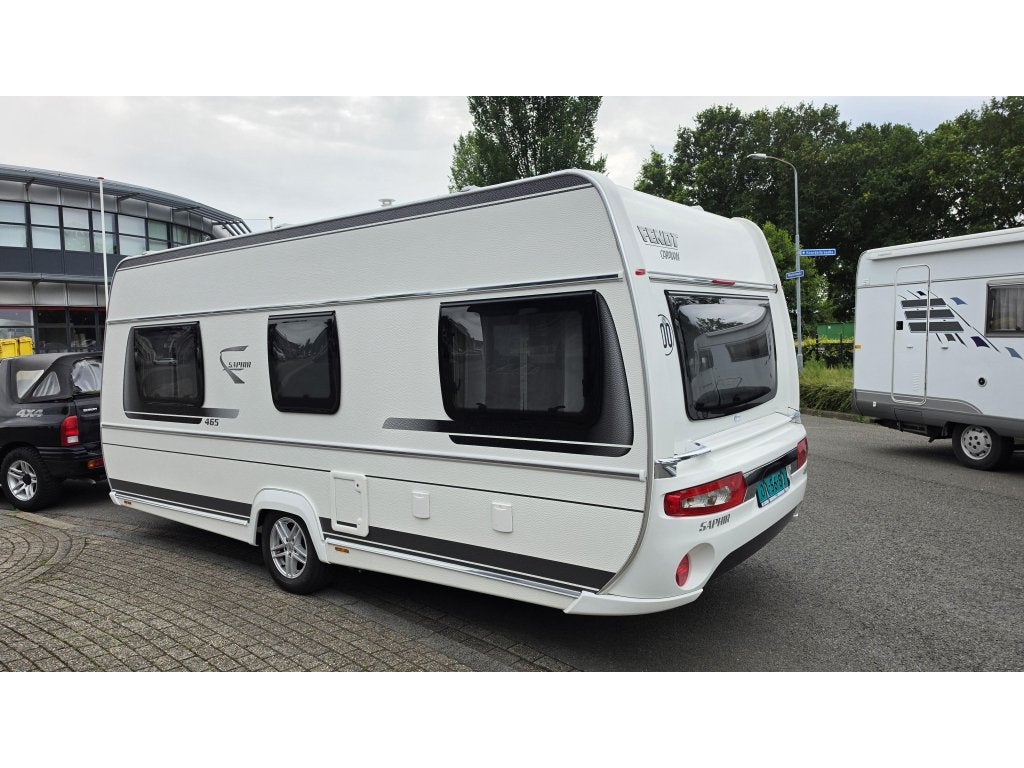 Fendt Saphir 465 TG airco mover luifel fietsenrek nieuwstaat, Caravans en Kamperen, Standaardzit, Fendt, 5 tot 6 meter, Overige typen