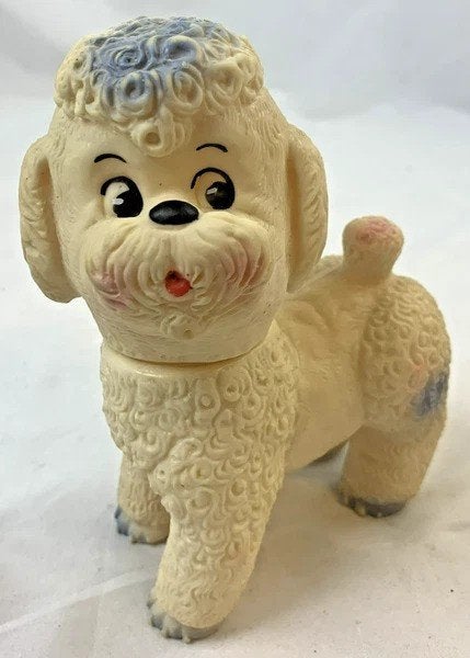 Rubbertoys Italië Vintage Piepfiguur Poedel Hond Rubber 50s, Coolsingel 104, 3011 AG Rotterdam, Netherlands, Verzenden, Zo goed als nieuw