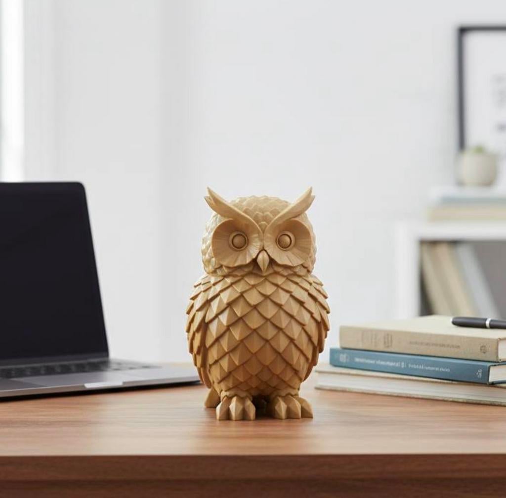 Decoratieve 3D Geprinte Uil – Unieke Decoratie, Computers en Software, 3D Printers, Verzenden, Nieuw