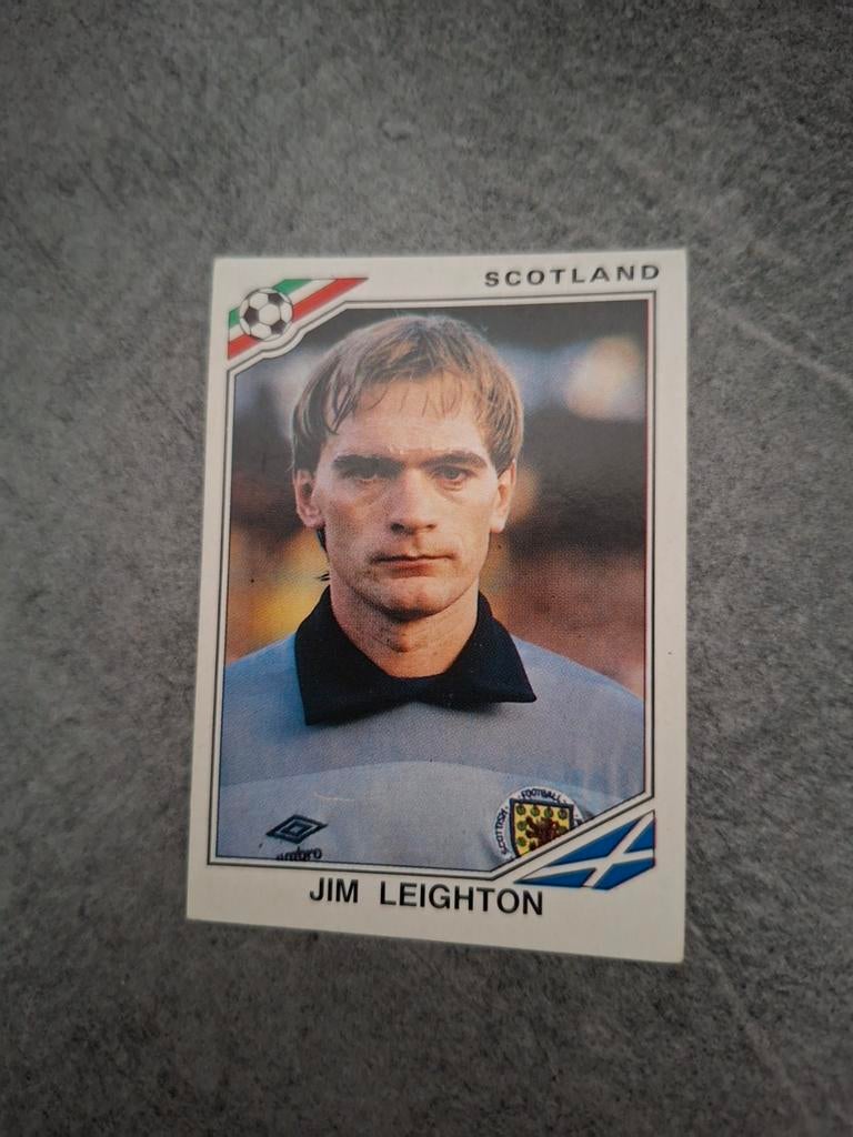 Panini sticker WK 86 Mexico. Jim Leighton Schotland., Verzenden, Zo goed als nieuw, Sticker