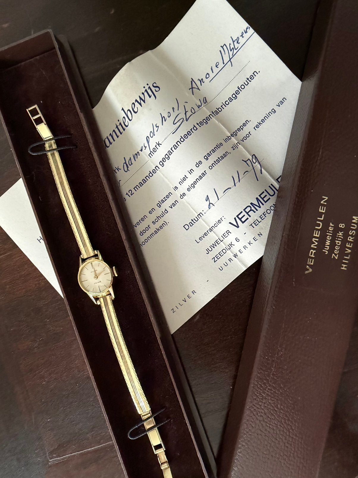 Vintage Stowa dameshorloge uit 1979, Overige merken, Polshorloge, Verguld, Goud