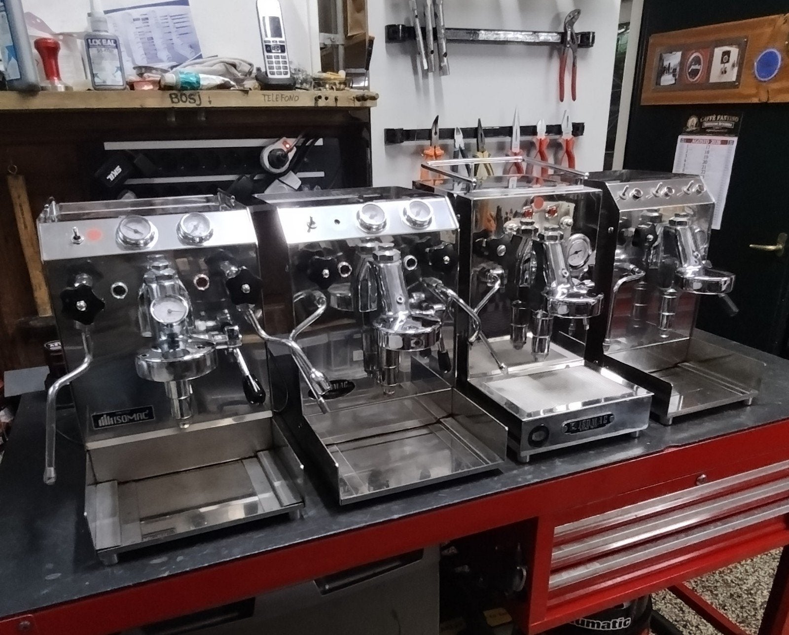 Isomac Tea, Zaffiro 4 stuks, Witgoed en Apparatuur, Ophalen, Niet werkend, Koffiemachine