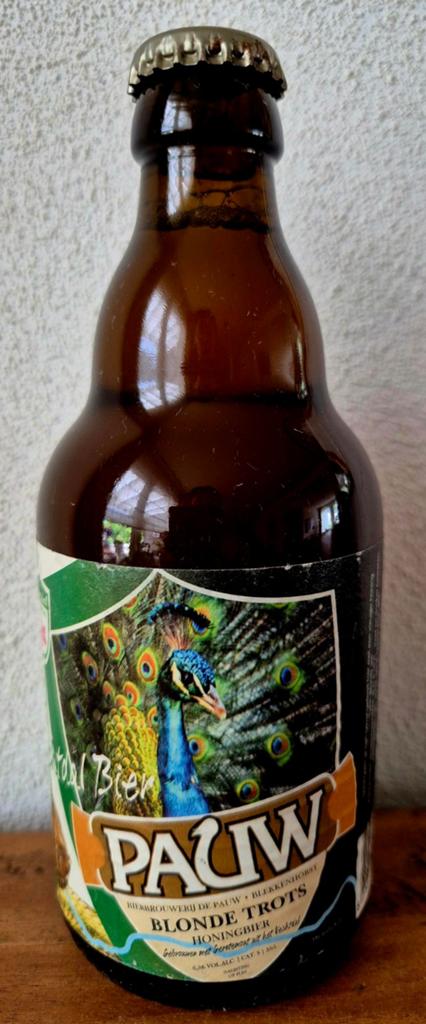 2009 oude fles PAUW Blond honing bier VECHTDAL Blekkenhorst, Ophalen of Verzenden, Zo goed als nieuw, Flesje(s), Overige merken