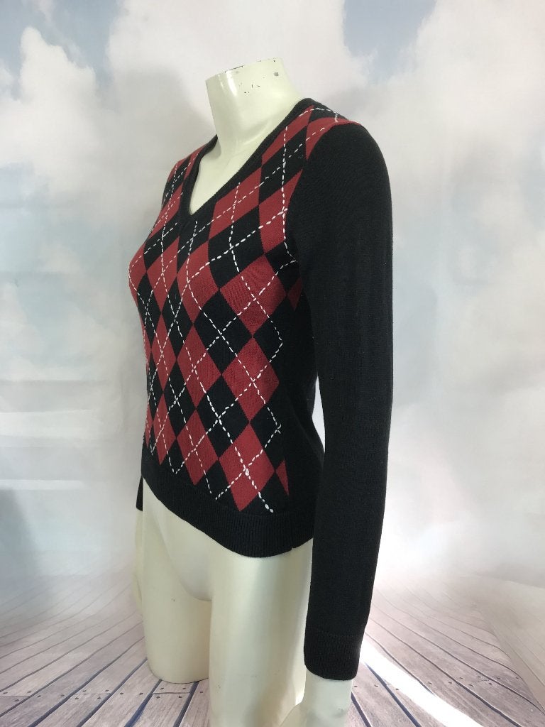 Mexx wiebertjes trui zwart rood maat XS (1C2), Tweedehands verkoop, Tweedehands verkoop, Ophalen of Verzenden, Maat 34 (XS) of kleiner