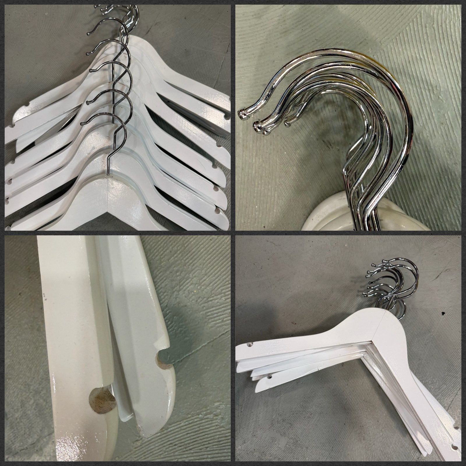 Witte Houten Kledinghangers met Metalen Haak, Hout, Gebruikt, Ophalen of Verzenden, Modern