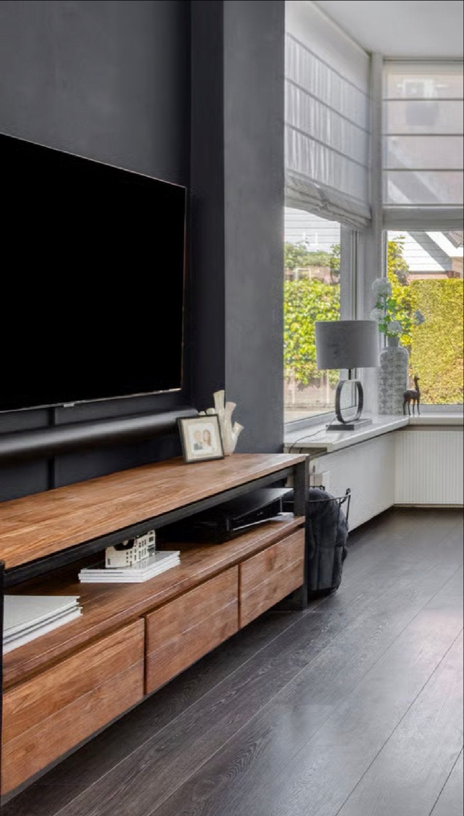 D-Bodhi Fendy TV-meubel van Teakhout - 160x40x56cm, Ophalen, Gebruikt, 150 tot 200 cm, Teakhout