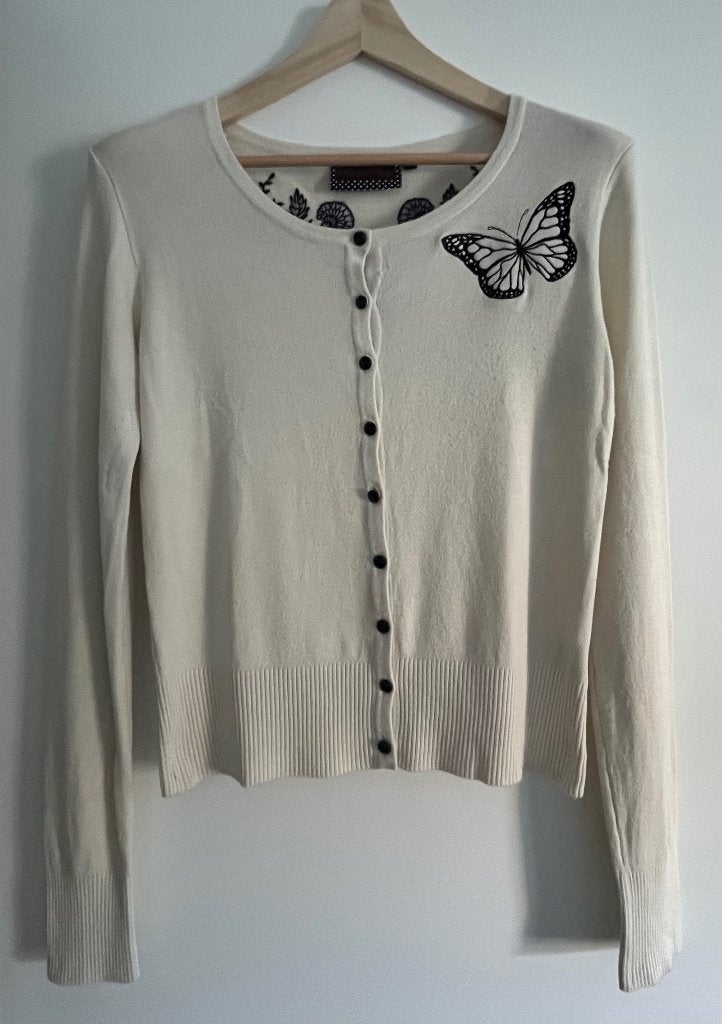 VOODOO VIXEN vest vintage vlinder 40-42, Kleding | Dames, Voodoo Vixen, Ophalen of Verzenden, Zo goed als nieuw, Maat 38/40 (M)