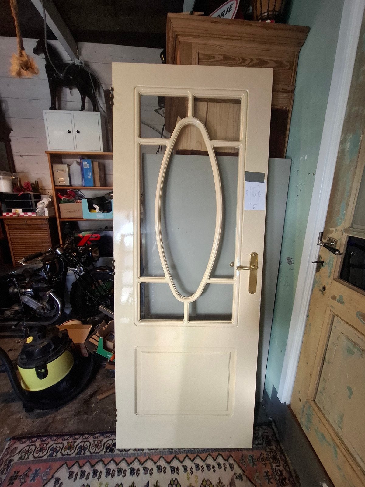 Degelijke binnendeur met glaswerk, Ophalen, Gebruikt, Minder dan 80 cm, Binnendeur