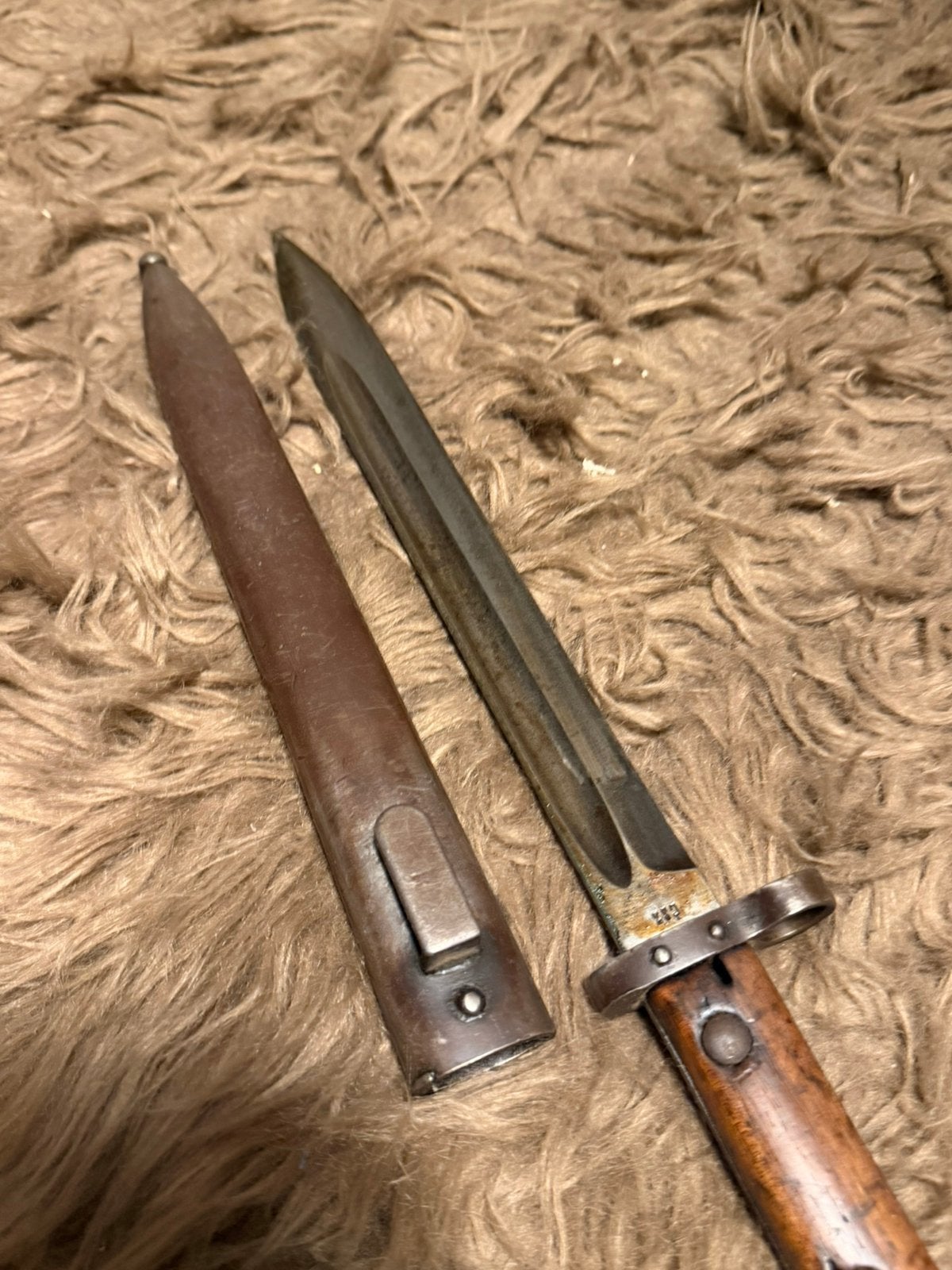 Antieke bajonet en originele schede Lee-Enfield Pattern 1907, Ophalen of Verzenden, Mes of Dolk
